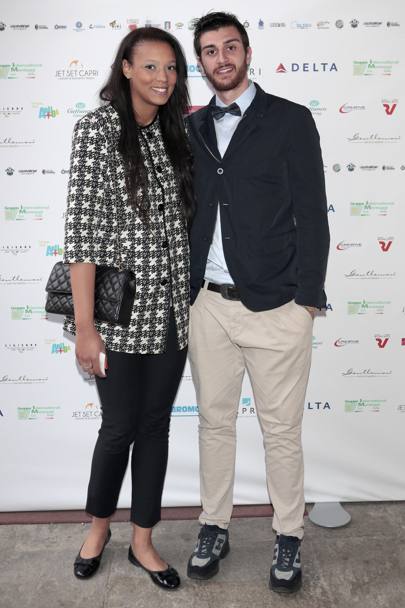 Valentina Diouf con il fidanzato Maurizio (Olycom)